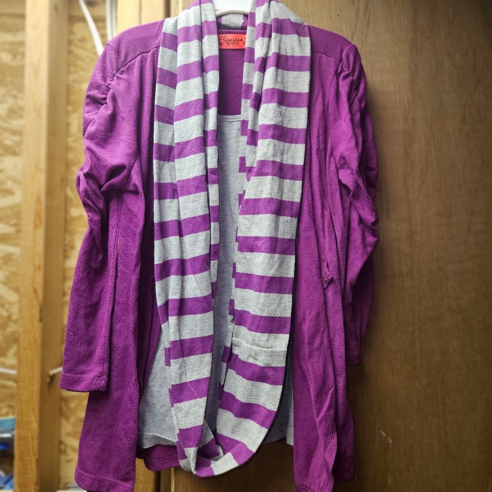 Spoiled Fly Away top with attached Tank and Scarf Accessory - Child 10-12